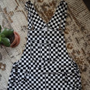 Checkered shortalls with cute details